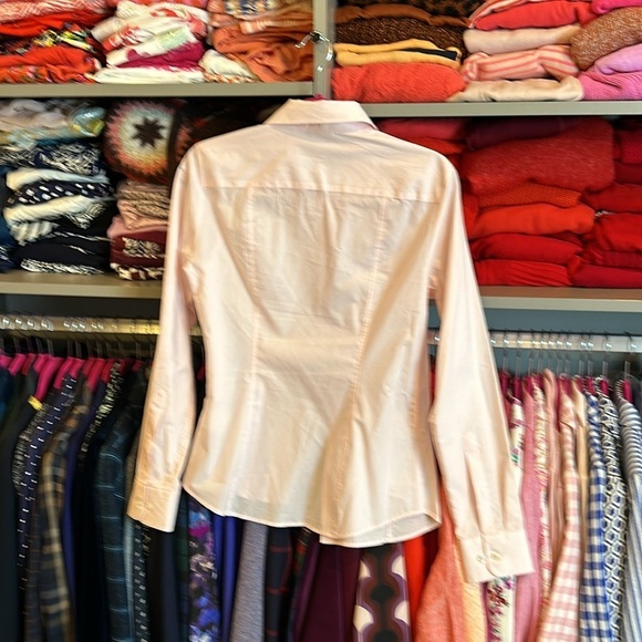 H&M pale pink and white plaid button down shirt size 8 - Picture 4 of 4